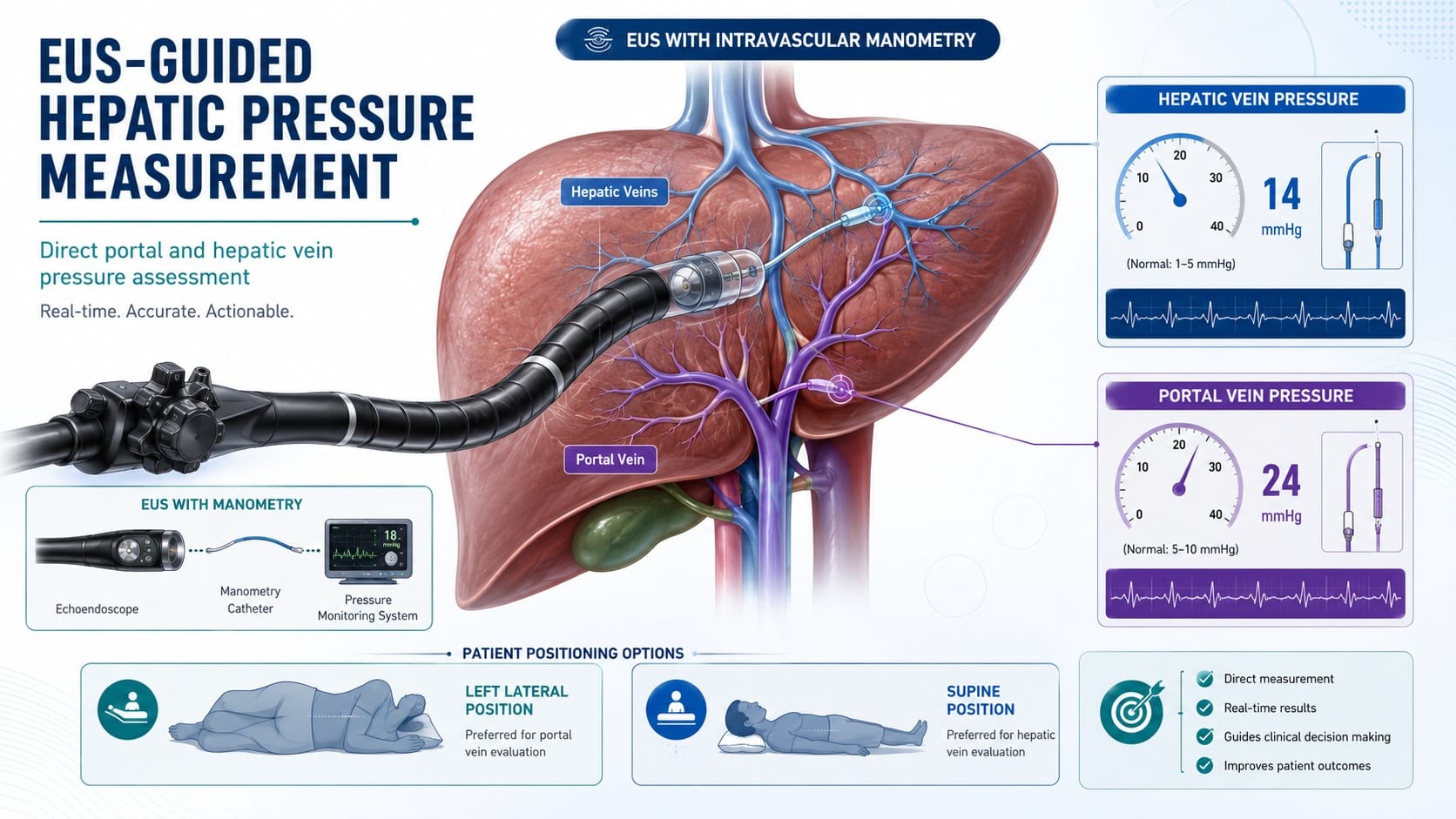 Left Lateral vs Supine Positioning for EUS-Guided Portal Pressure Measurement: Does Position Matter?